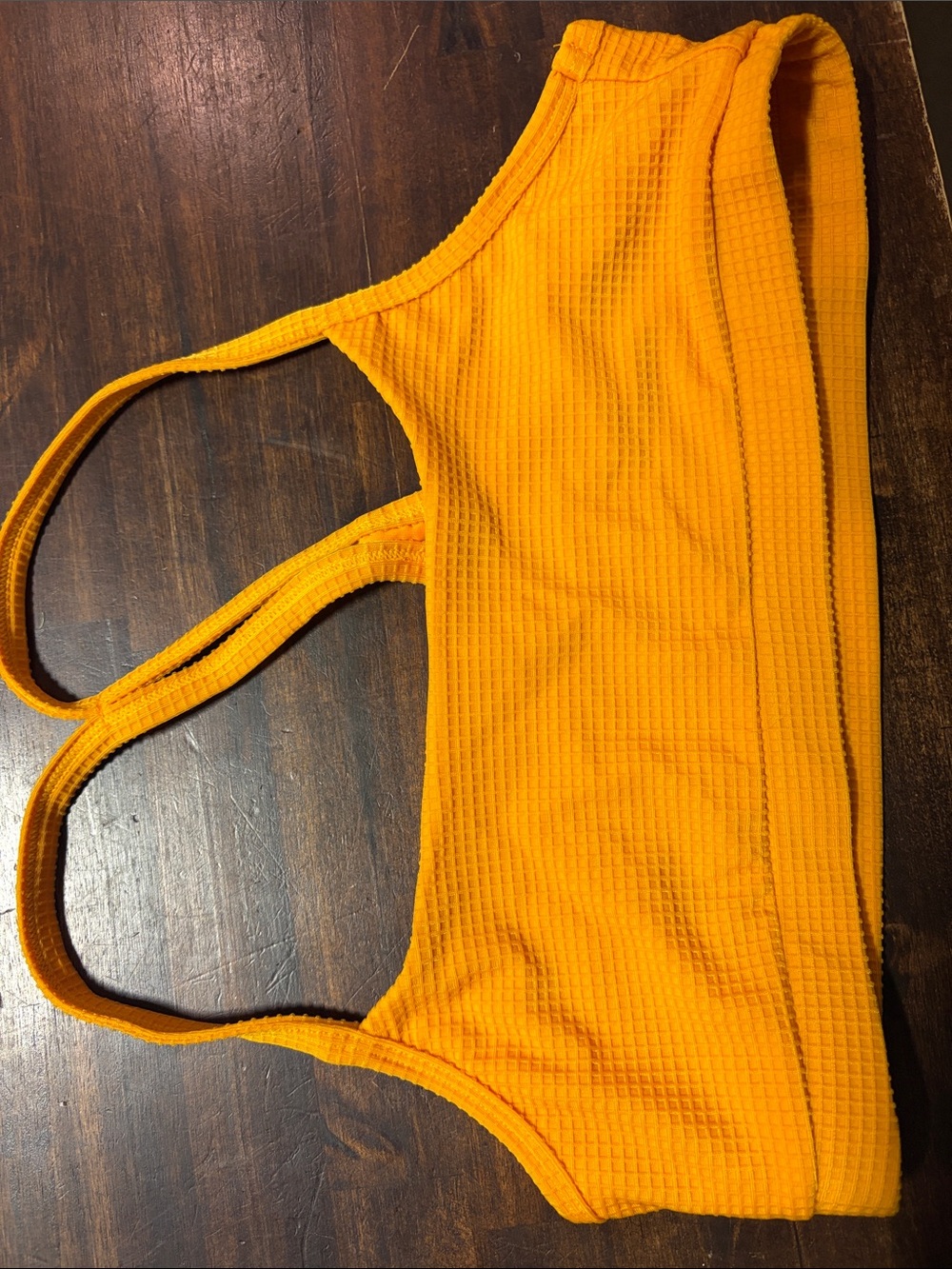 PacSun Orange Waffle-Knit Bralette